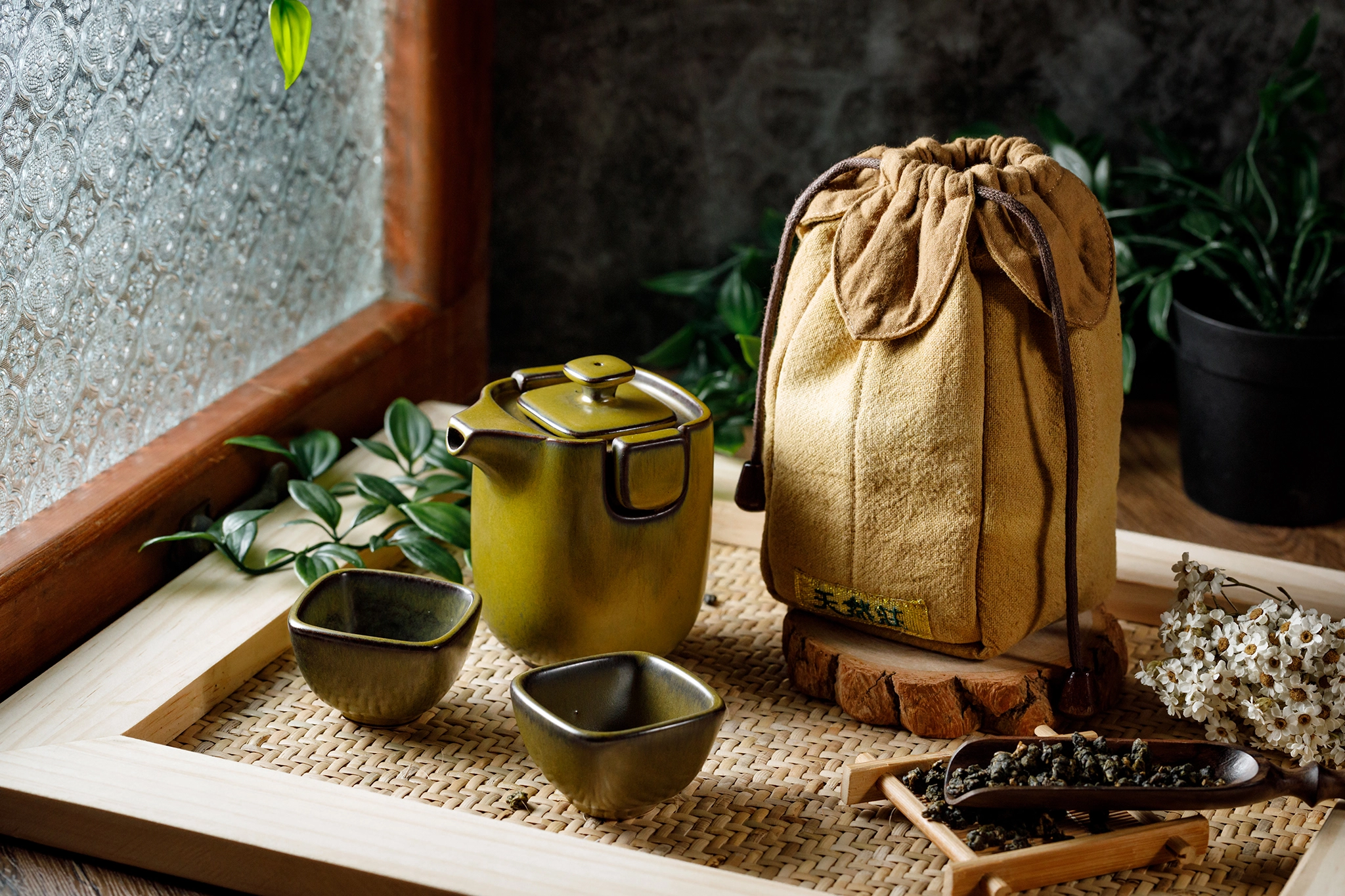 方圓茶組，共3張