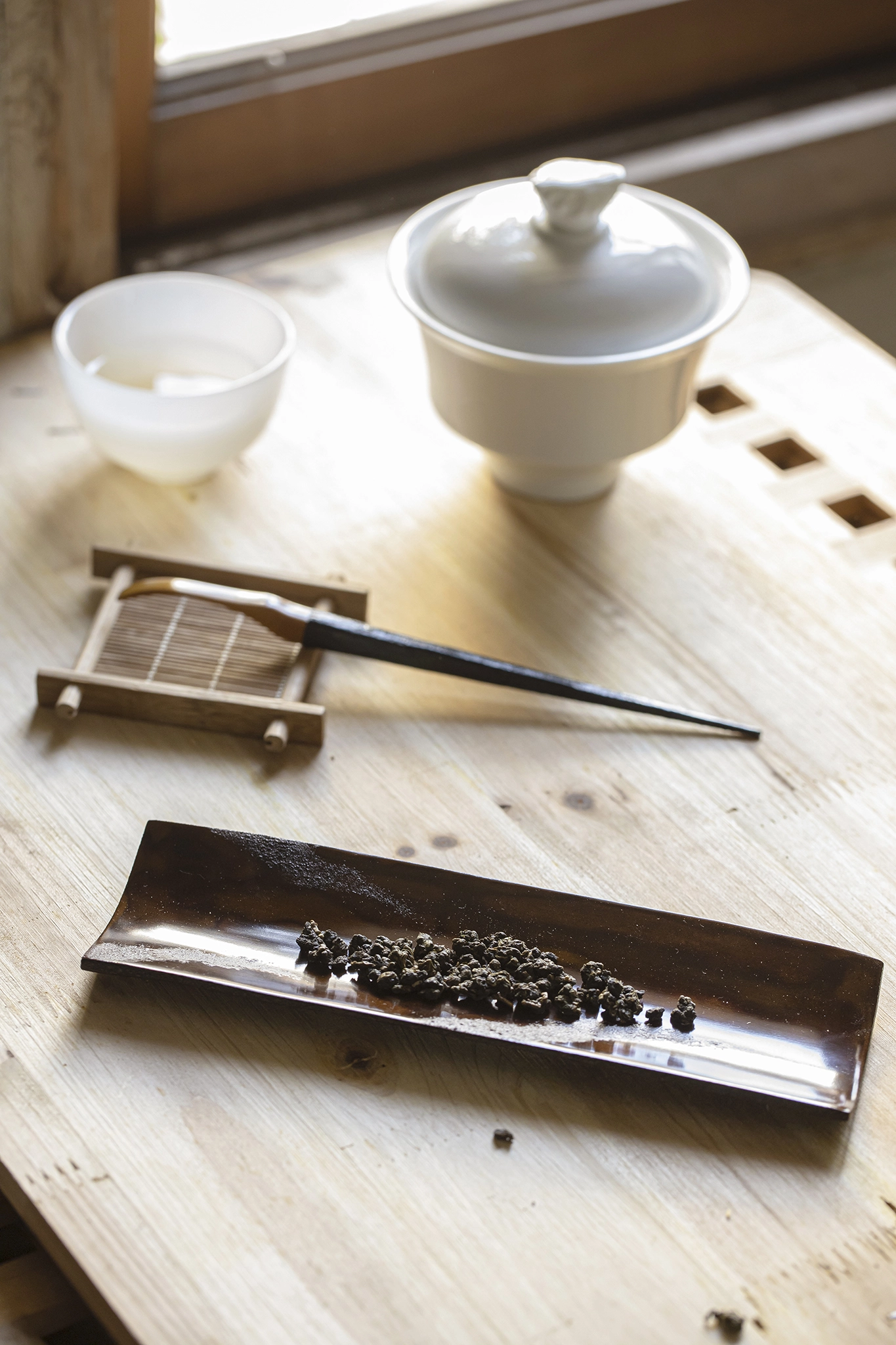 堆漆茶則，共3張